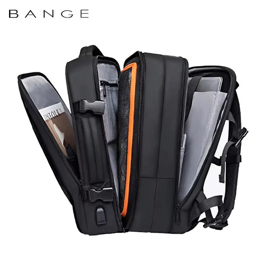 Big Big Bag #0015 - BANGE Expandable Waterproof Backpack – 17.3" Laptop Travel & Work Bag for Men