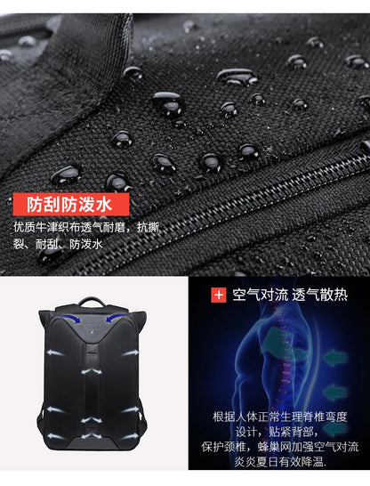 Bange Casual Men Anti Theft Backpack 15.6 inch Multifunctional Waterproof Backpacks Daily Travel Bag School Rucksack With Belt