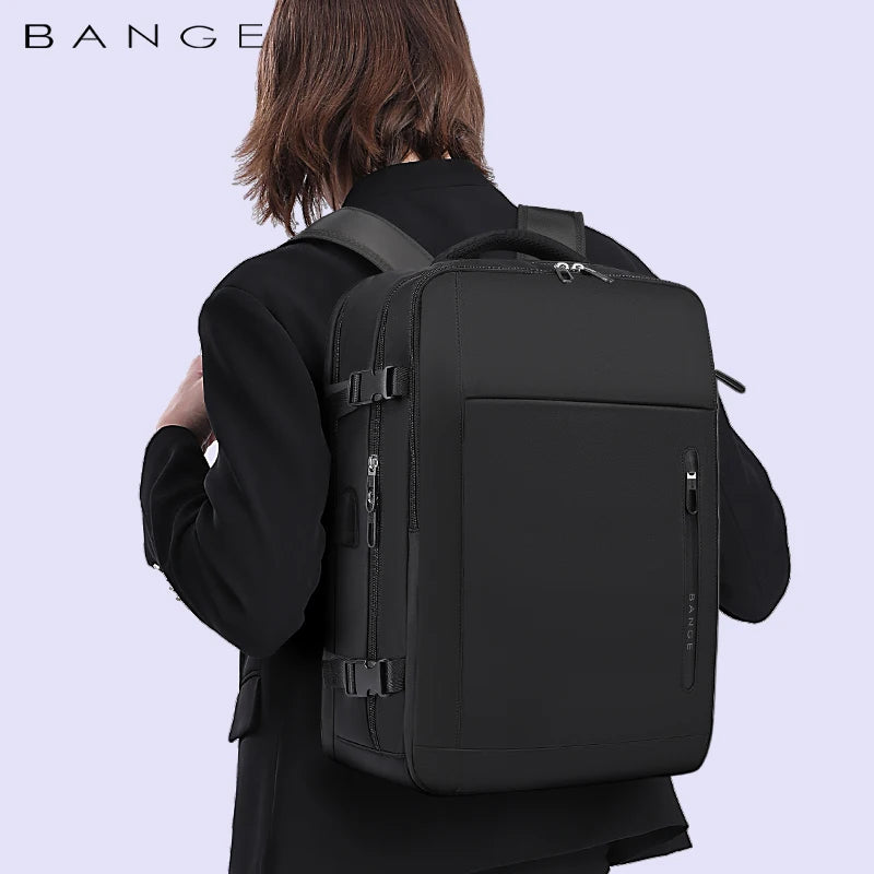 Big Big Bag #0018 - BANGE Waterproof Laptop Backpack – 15.6" USB Charging Business & Travel Bag for Men