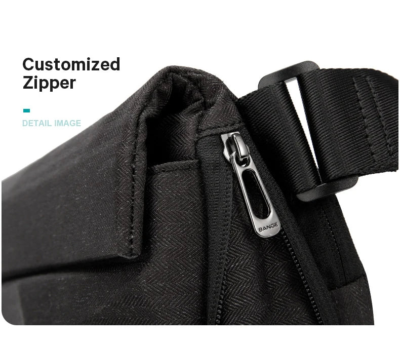 BANGE Men Oxford Waterproof Multifunction Hard Shoulder Bags Messenger Chest Sling Crossbody Bags Travel For 7.9 inch iPad