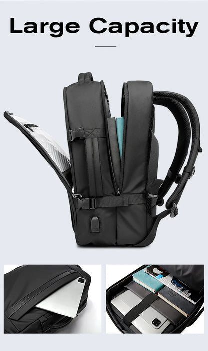 BANGE New Multifunctional USB Recharging Travel Backpack Men Business Waterproof School Bag Large Capacity 15.6 Laptop Backpacks