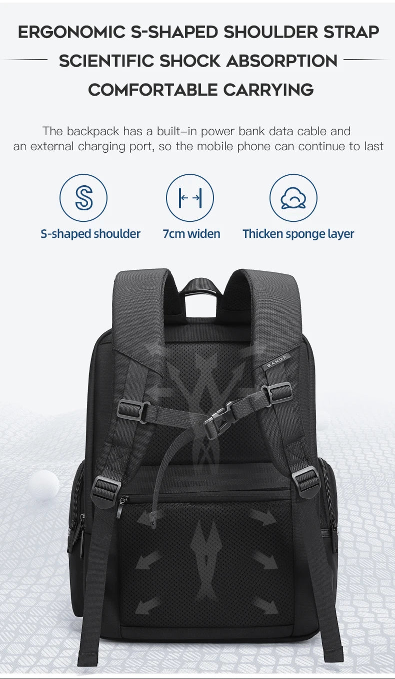 BANGE Factory sell new hot sell wholesale USB nylon waterproof travel custom school men backpacks bag laptop backpack