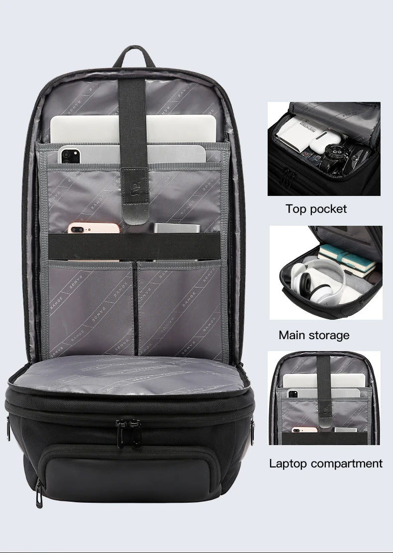 2024 New Fashion Men Business Backpack 15.6 in Laptop Backpack Work Man Bag Unisex Black Travel Male Backpack Mochila Waterproof