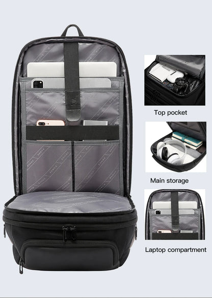 2024 New Fashion Men Business Backpack 15.6 in Laptop Backpack Work Man Bag Unisex Black Travel Male Backpack Mochila Waterproof