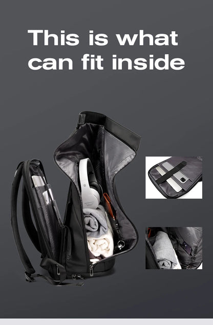 Bange Men Fashion Backpack 15.6 inch Multifunctional Waterproof Backpack Daily Travel Bag Casual School Rucksack with Buckle