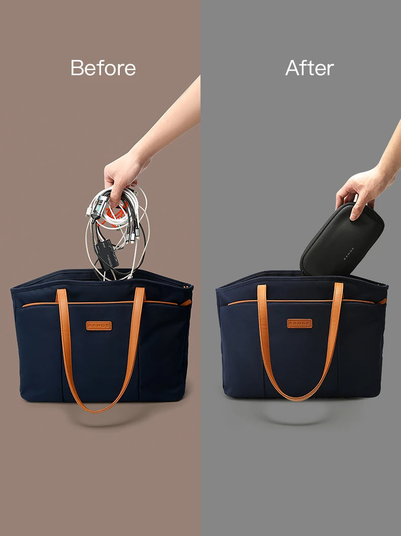 BANGE New Unisex Polyester Light Waterproof Digital USB Cable Storage Hand Bag, Electronics Travel Bag Organizer for Cable Case