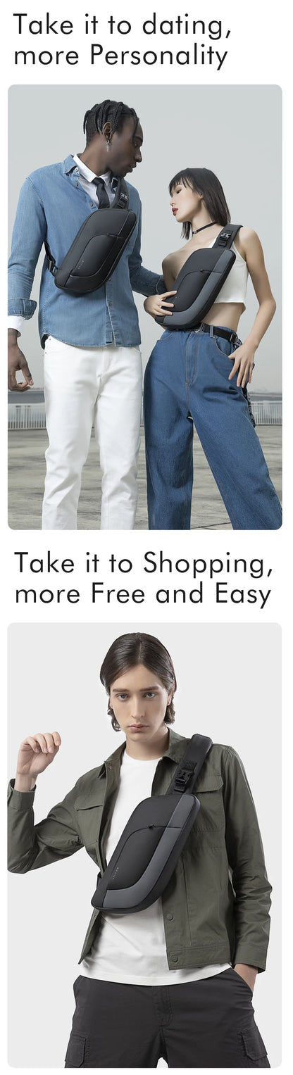 Big Big Bag #0031 - BANGE Waterproof Chest Bag – Korean Style Sling Pack for Men, Anti-Stain & Multifunction