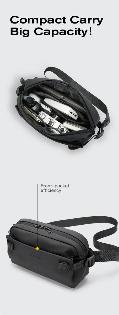 BANGE Daily Use Crossbody Bag Minimalist Chest Shoulder Pack for Men and Women Sling Bag Waterproof Lightweight Pack For Travel