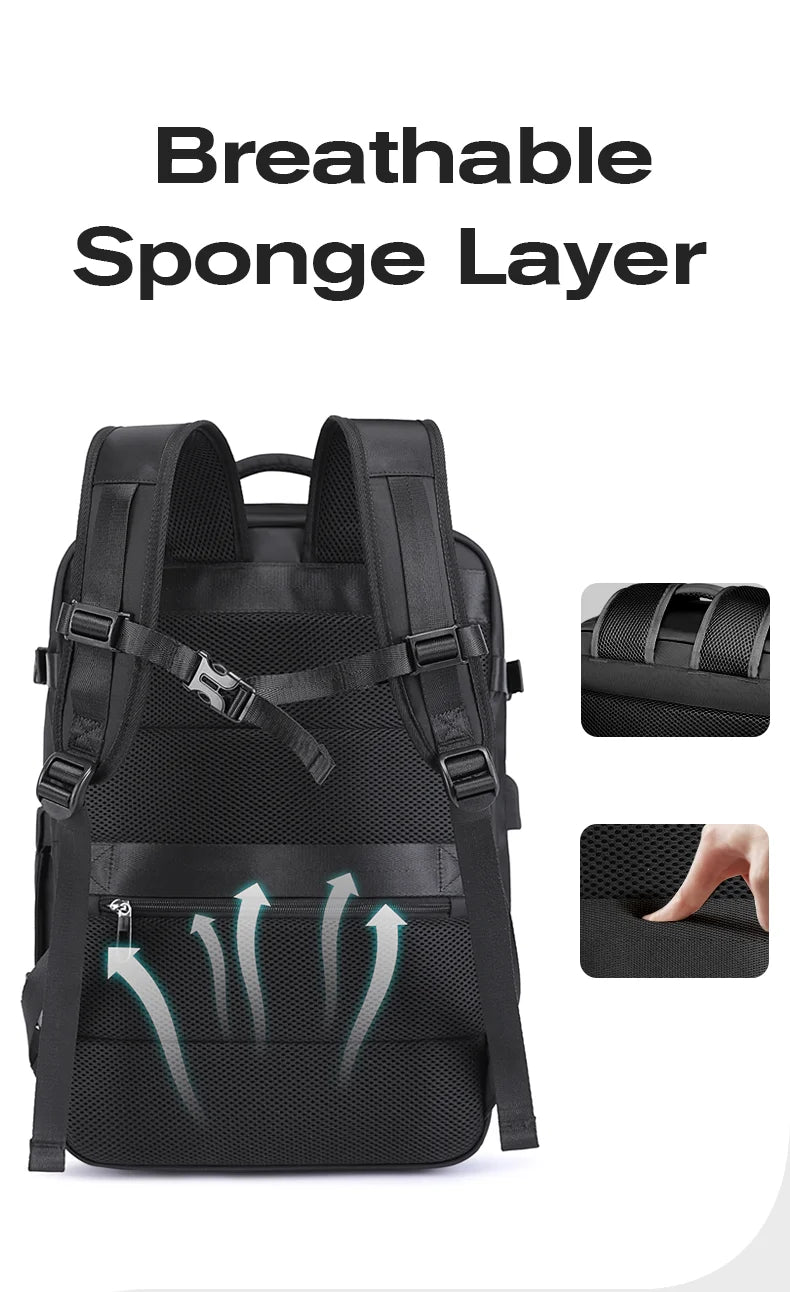 Big Big Bag #0018 - BANGE Men's 15.6" USB Waterproof Laptop Backpack – Travel, Work & School Bag