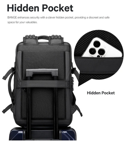 Big Big Bag #0036 - BANGE Expandable Travel Backpack – 17" Laptop, Vacuum Compression, Waterproof