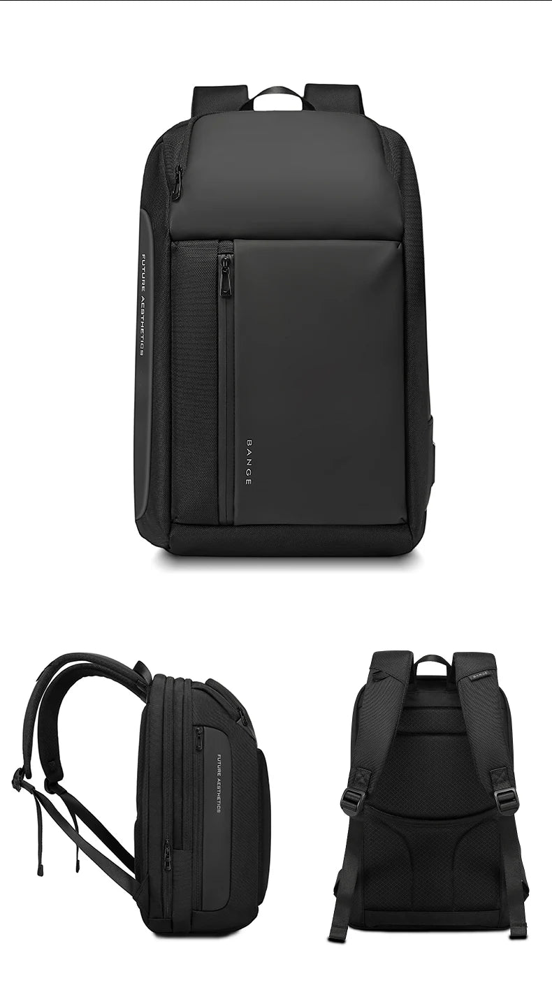 2024 New Fashion Men Business Backpack 15.6 in Laptop Backpack Work Man Bag Unisex Black Travel Male Backpack Mochila Waterproof