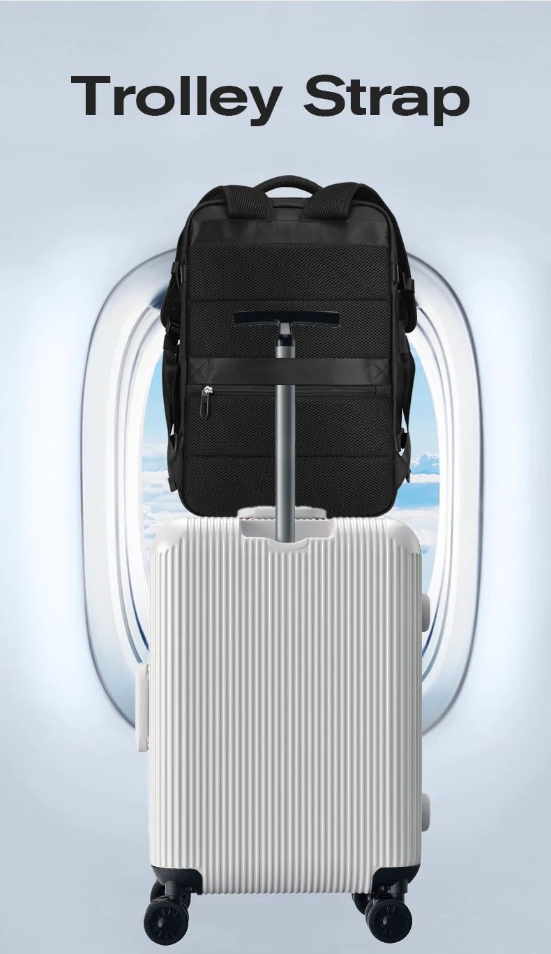 Big Big Bag #0018 - BANGE Men's 15.6" USB Waterproof Laptop Backpack – Travel, Work & School Bag