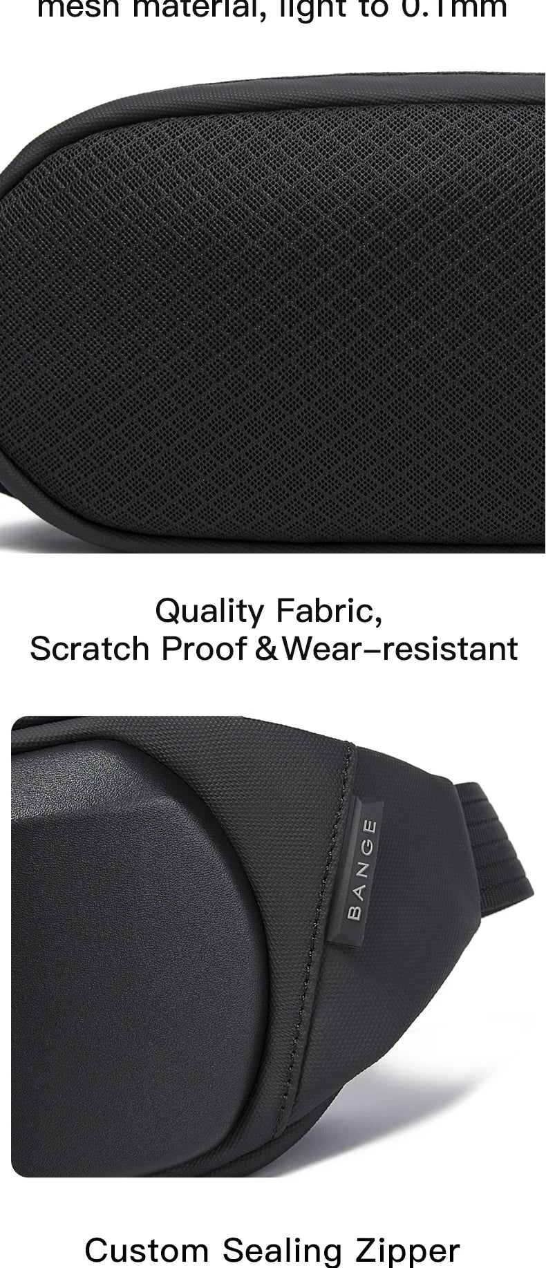 BANGE Chest Bag New Multifunction Crossbody Shoulder Messenger Bags Lightweight Anti-Theft Anti-stain Waterproof Short Trip Pack