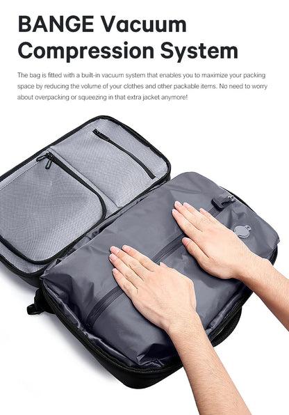Big Big Bag #0036 - BANGE Expandable Travel Backpack – 17" Laptop, Vacuum Compression, Waterproof
