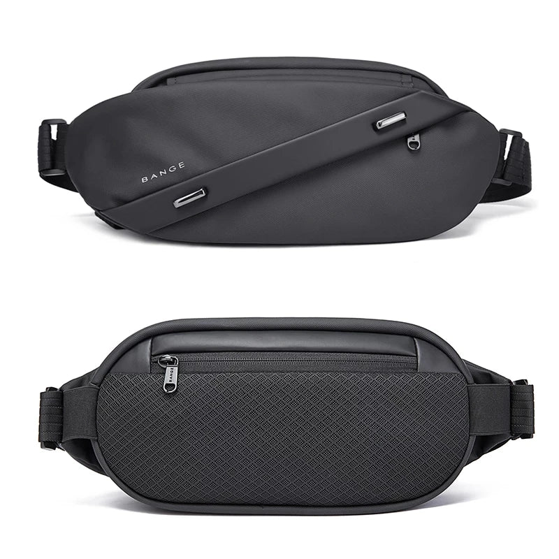 Big Big Bag #0039 - BANGE Large Capacity Waterproof Sling Bag – Multifunction Chest & Waist Pack for Men