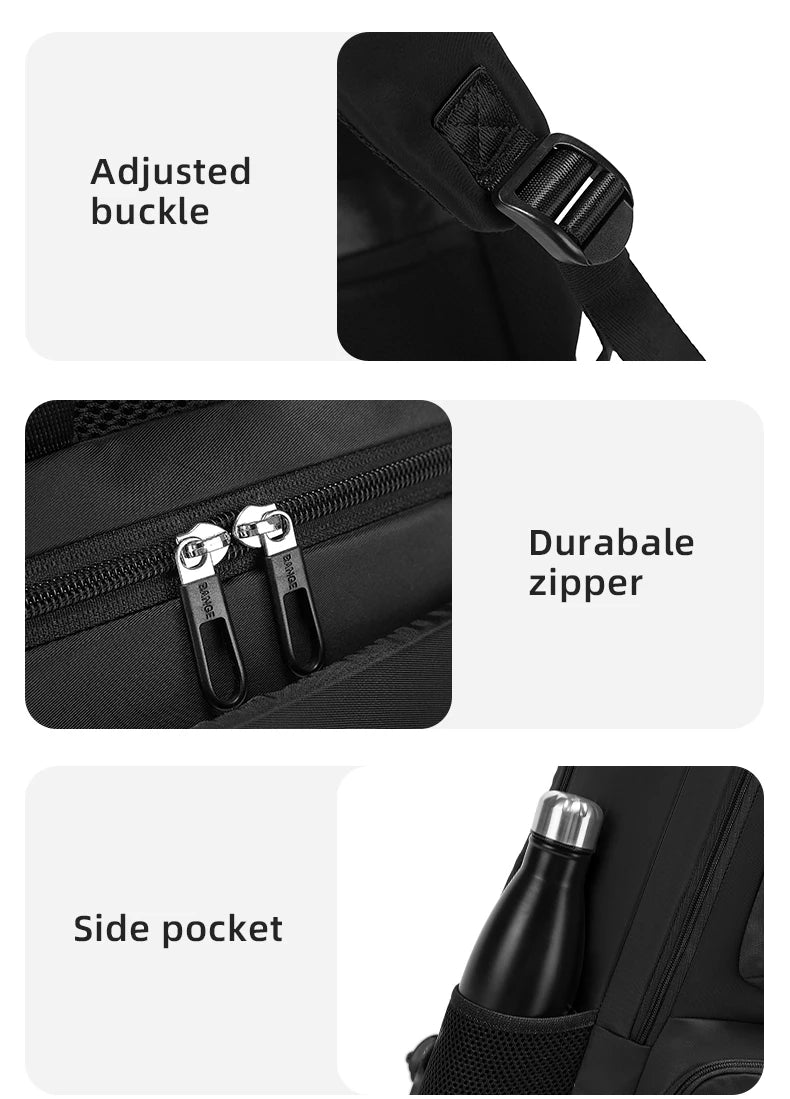 Big Big Bag #0032 - BANGE Waterproof Laptop Backpack – 15.6" Large Capacity Travel & School Bag