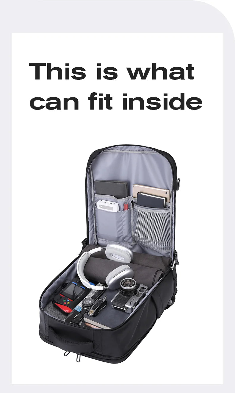 Big Big Bag #0018 - BANGE Men's 15.6" USB Waterproof Laptop Backpack – Travel, Work & School Bag