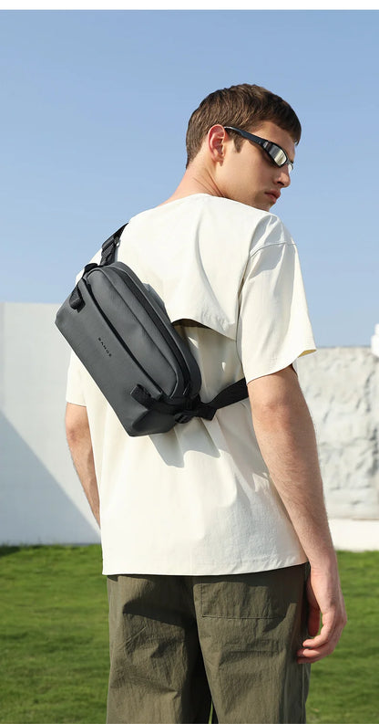 BANGE Daily Use Crossbody Bag Minimalist Chest Shoulder Pack for Men and Women Sling Bag Waterproof Lightweight Pack For Travel
