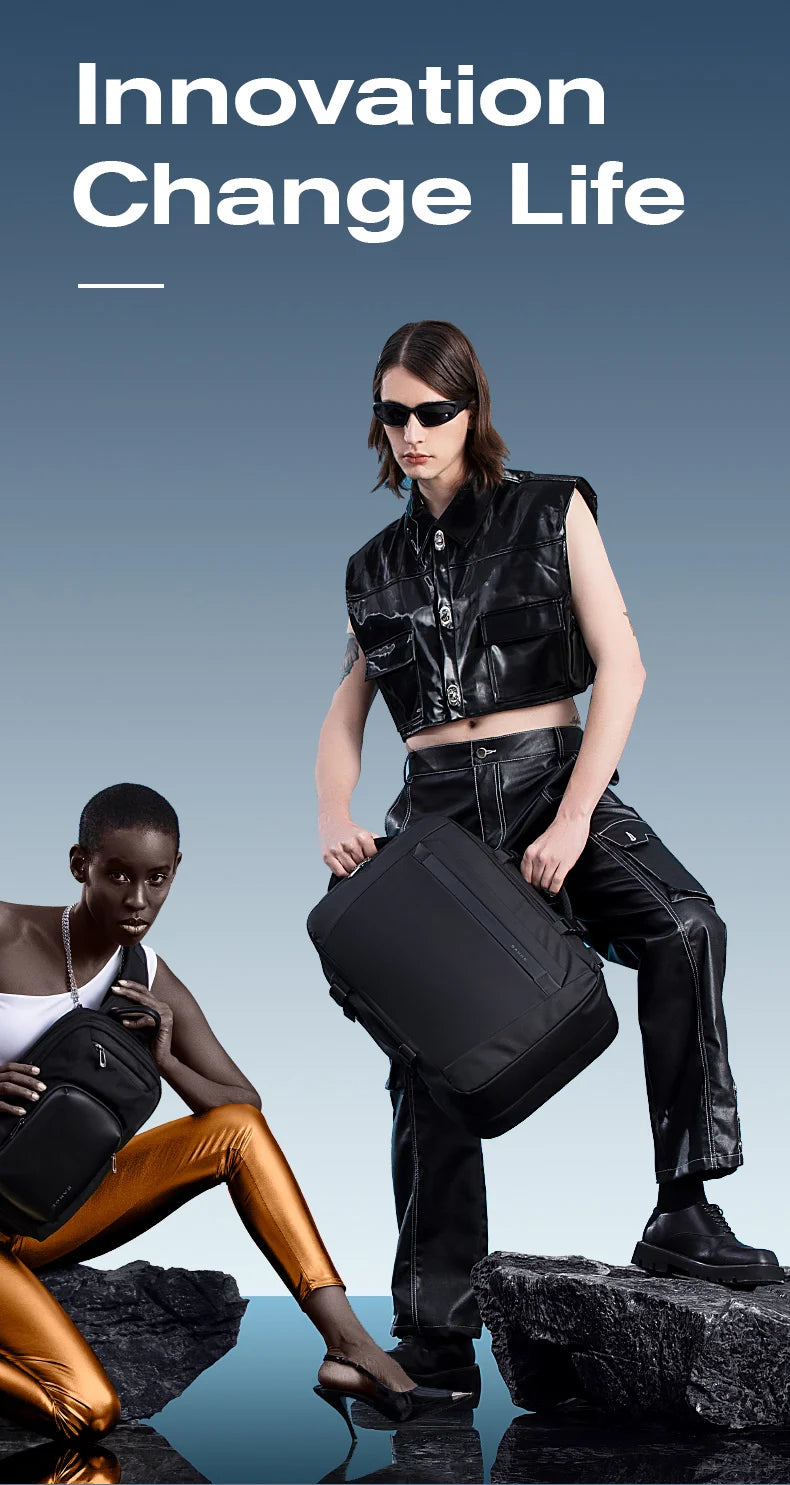 BANGE New Multifunctional USB Recharging Travel Backpack Men Business Waterproof School Bag Large Capacity 15.6 Laptop Backpacks