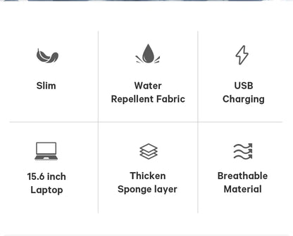 BANGE Anti Theft Laptop Backpack 15.6" Anti-wrinkle Waterproof USB Recharging Oxford Backpack Men Fashion Travel Bag Backpacks