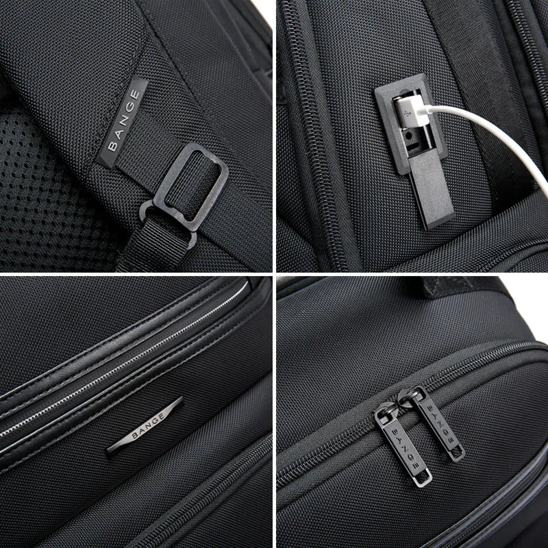 BANGE Factory sell new hot sell wholesale USB nylon waterproof travel custom school men backpacks bag laptop backpack